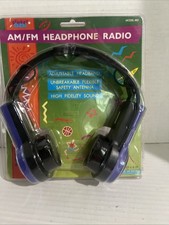 Vintage 1996 AM/FM Street Beat Headphone Radio Lenoxx Model 882 Purple/Black