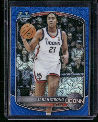 2025-26 Bowman #BCP-80 Sarah Strong Chrome Prospects Blue Mojo Refractor #/150