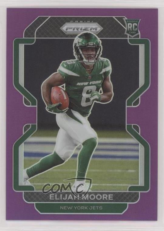 2021 Panini Prizm Rookie Purple Prizm 11/125 Elijah Moore #346 3e3