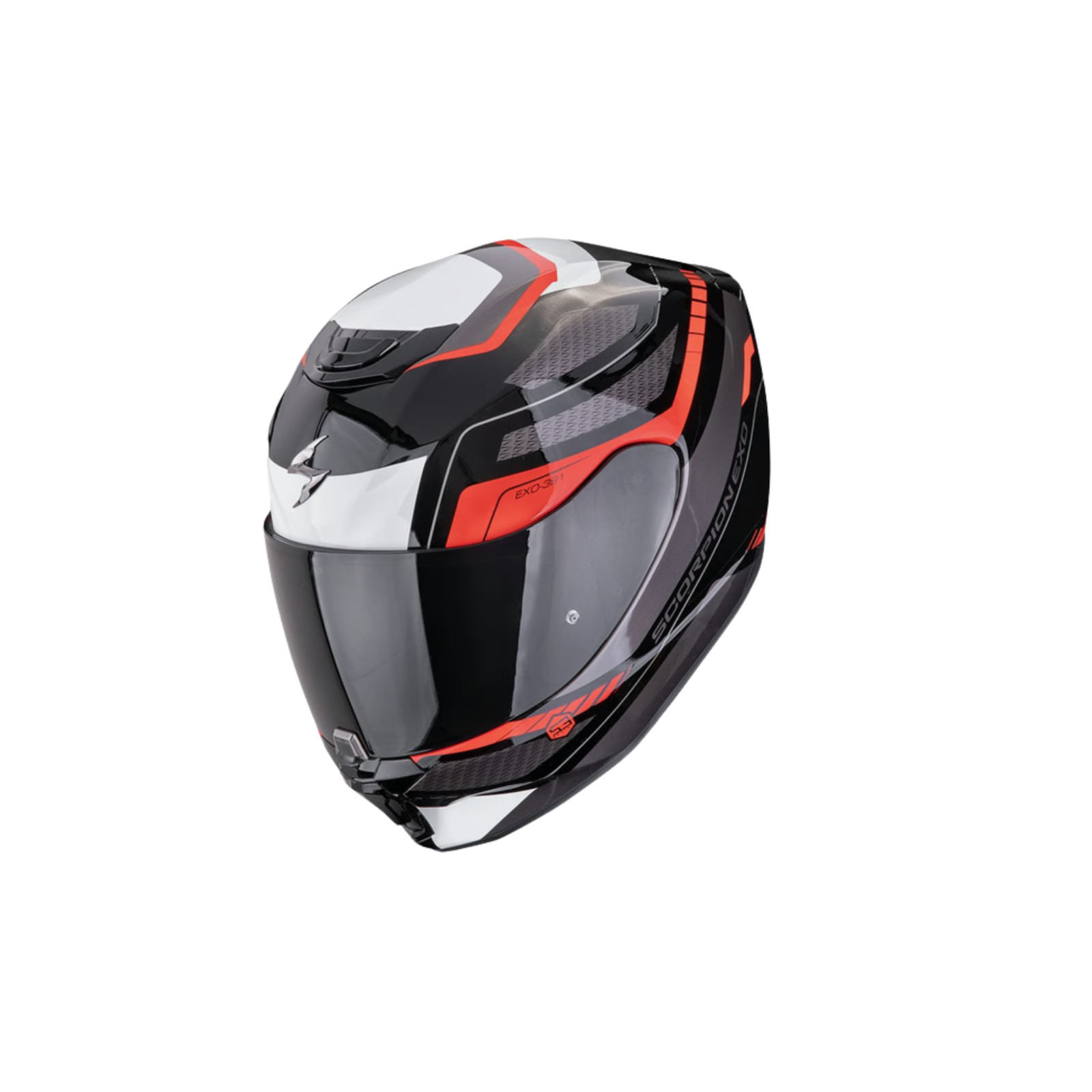 Casque de moto Scorpion Exo-391 Leo noir rouge idéal pour vos balades et trajets urbains