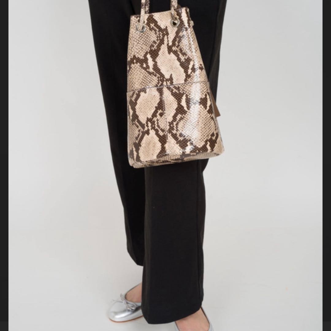 Marco Masi Python Pattern 2Way Shoulder Bag, Leat… - image 3