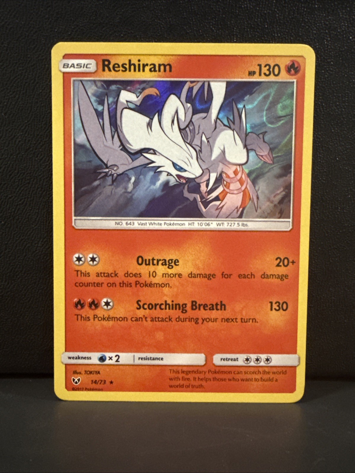 Reshiram 14/73 Shining Legends Holo - Near Mint