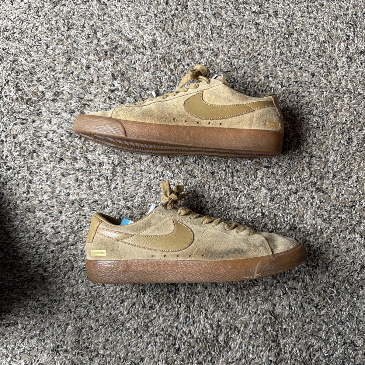 Nike Supreme x SB Blazer GT Low Golden Beige | eBay