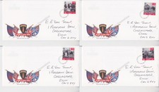 GB ROYAL MAIL FDC FIRST DAY COVERS SET OF 4 1994 D-DAY STAMP SET HANDWRITTEN