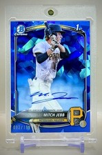 Mitch Jebb 2025 1st Bowman Chrome #CPS-MJ Sapphire Refractor Auto #/199 Pirates