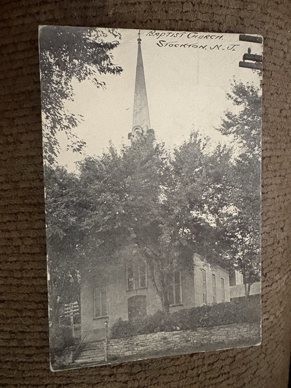 NJ Stockton New Jersey Baptist Church Hunterdon County Postcard