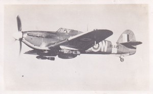 Wartime WWII RCAF Aeroplane Photo BRITISH RAF HAWKER HURRICANE II BOMBER 330