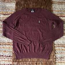 Psycho Bunny Crew Neck Pullover Sweater Red Men's Size Small S