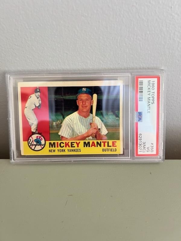 1960 Topps - Mickey Mantle PSA Graded New York Yankees #350