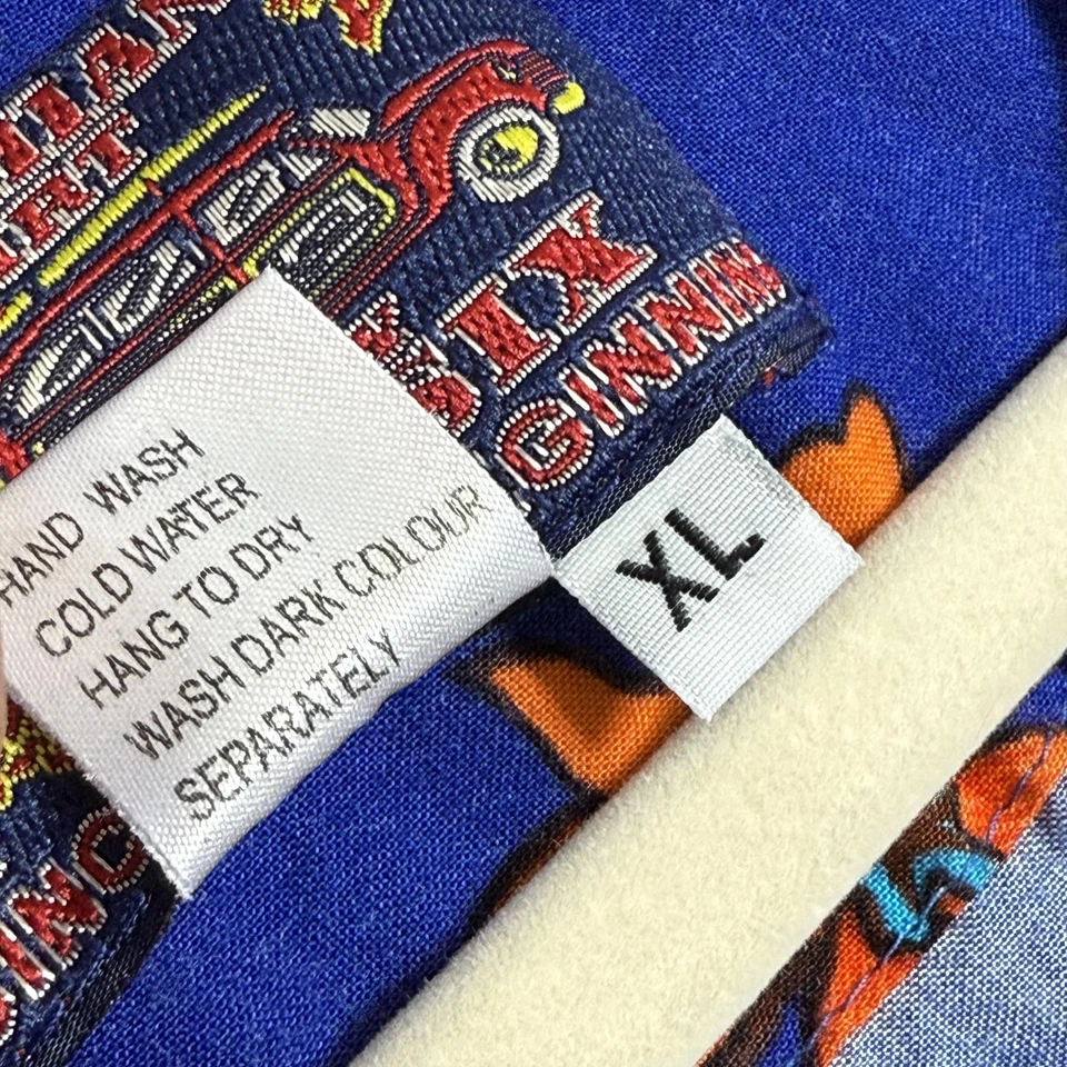 Camisa Hawaiana Para Hombres XL Rayón Floral Tropical Abotonada Basix Hawaii Aloha Informal Foto 4 de 4