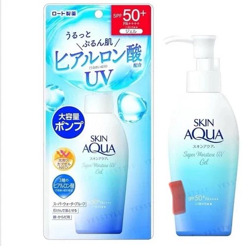 Skin Aqua Super Moisture Gel, SPF50+ PA+, Hydrating Sunscreen Pump, 140g