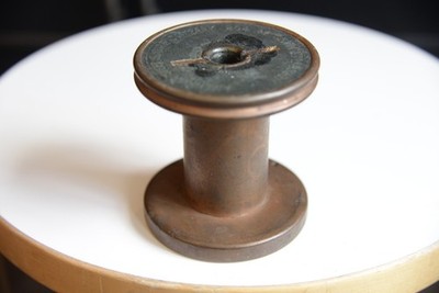 AMERICAN STEEL and WIRE COMPANY SPOOL -- 3.75'' tall, 3.5'' diameter WORCESTER MA
