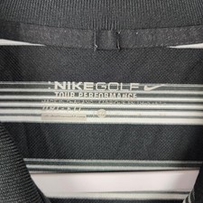 Nike Golf Polo Shirt Mens XL Black Stripe Dri FIT Tour Performance Lightweight