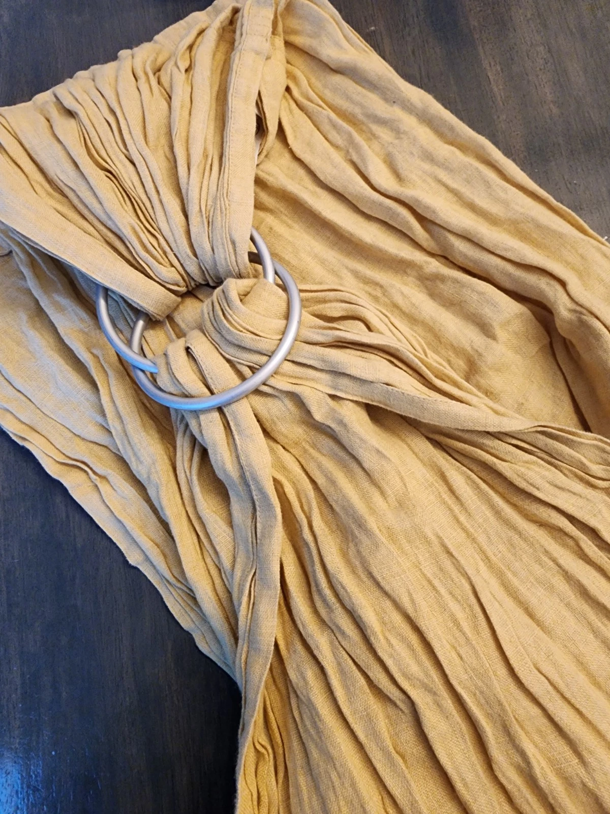 SOUL Ring Sling Baby Carrier - Butternut Squash colored - 100% Cotton Linen