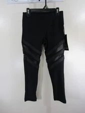 New 90 Degree By Reflex Legging Size XS Black/Black Sheer Leg Strips