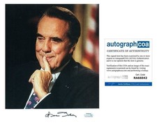 Senator Bob Dole Signed Autographed 8x10 Photo ACOA