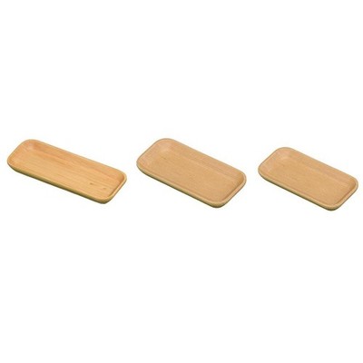 Rechteckiges Holz Tablett Ablage Tablett Schale Teller Tee Obst