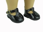 Black Mary Jane Dress Shoes Fits 14.5" Wellie Wisher American Girl Doll Shoes