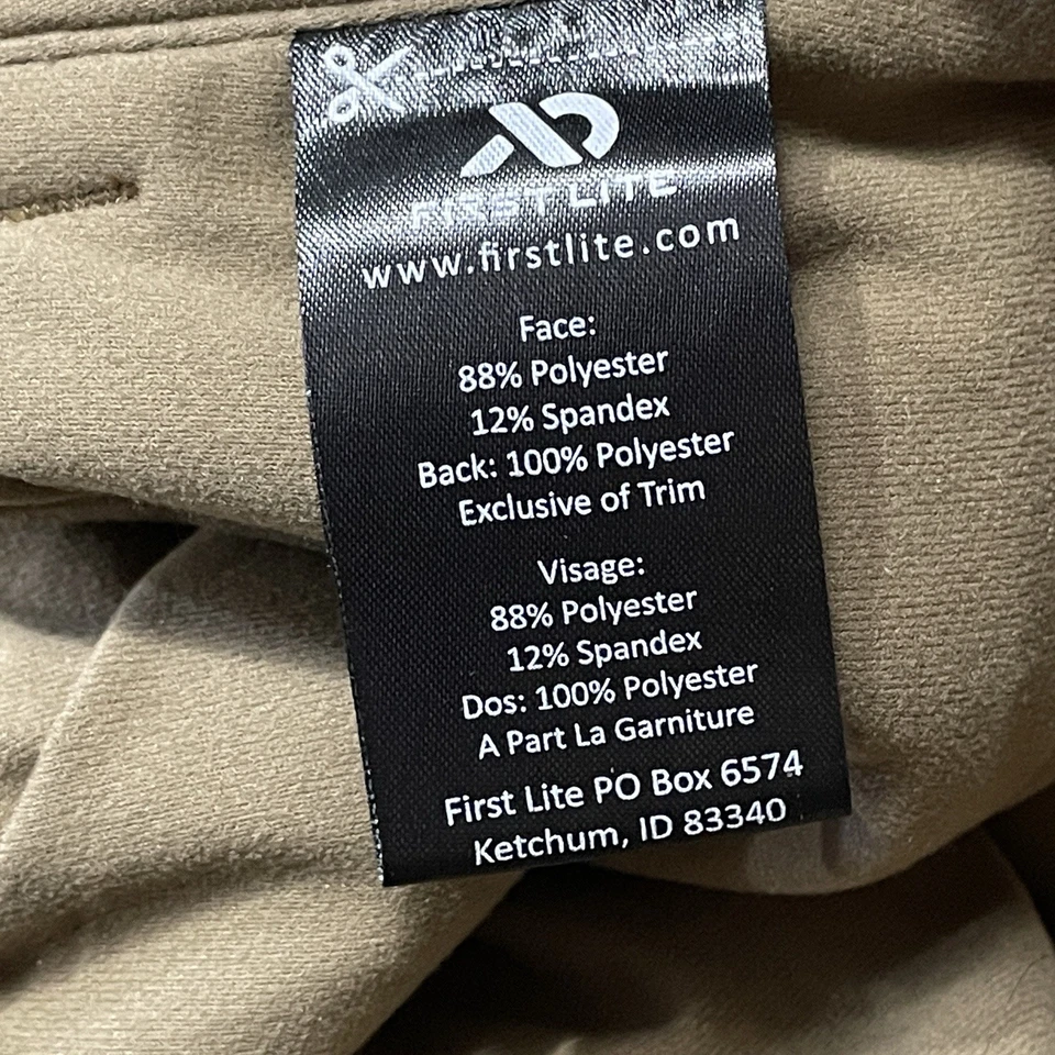 First Lite Catalyst Pants Mens Size XL 40x34 Dry Earth Soft Shell Lined Inside - Image 4 of 4