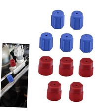 10PCS R134a Air Conditioning AC System Charging Port Caps, 13mm 16mm High