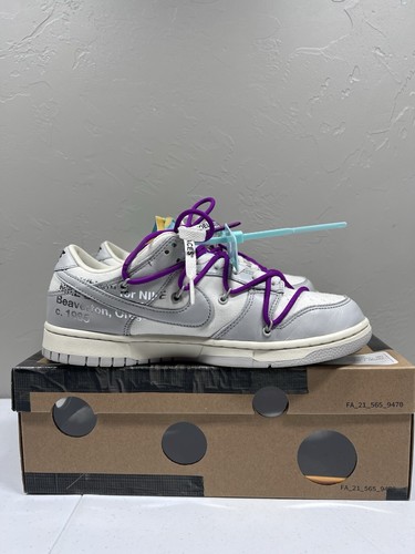 Nike Off-White x Dunk Low 'Lot 21 of 50' DM1602-100 - Picture 4 of 12