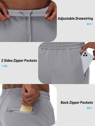 Men's Fleece Lined Jogger Sweatpants Water Resistant Winter Warm Athletic Pants - Picture 74 of 76