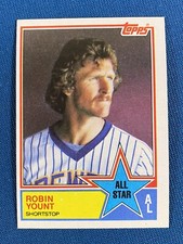 1983 Topps Robin Yount AS Baseball Card #389 SET BREAK Milwaukee Brewers