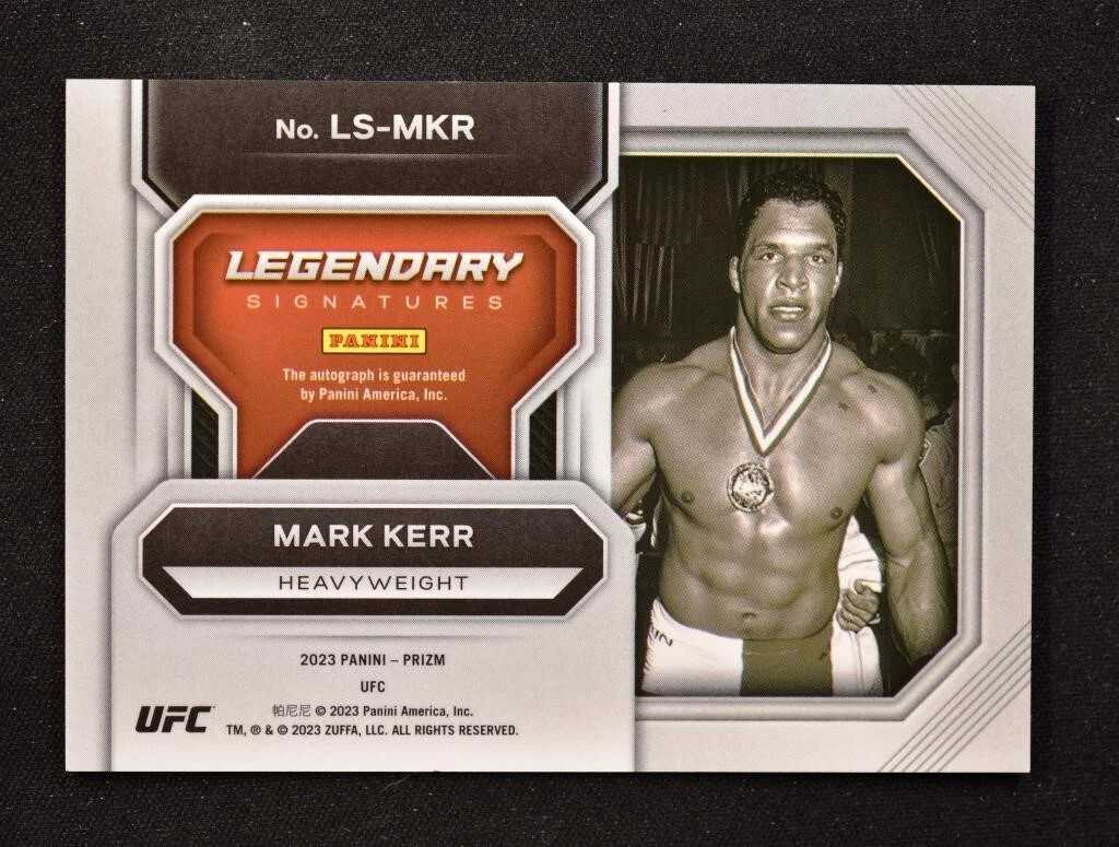 2023 Prizm UFC Legendary Signatures Auto #LS-MKR Mark Kerr - Heavyweight