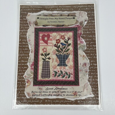 Quilt Pattern Wall Hanging Sweet Abundance Floral 17x22.5 Inch K. Steiner