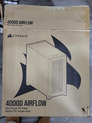 Corsair 4000D Airflow Black Tempered Glass ATX Mid Tower Gaming Computer PC Case