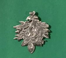 LONGABERGER Pewter Leaf Cluster Tie On #28073 ~ NIB