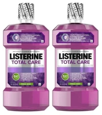 (Pack of 2) Listerine Total Care Anticavity Mouthwash Fresh Mint 1 Liter