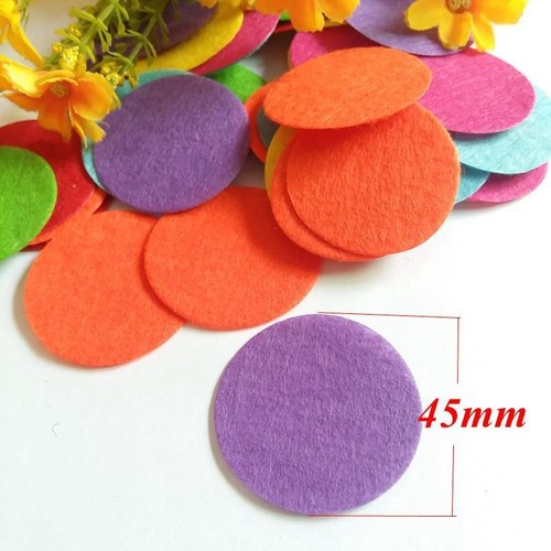 Round Multi Color Felt Fabric - Circle Craft Sew Kids Decoration Appliques 50pcs - Picture 5 of 16