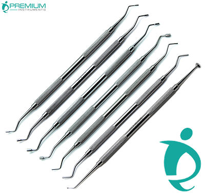 7 Pcs Dental Plastic Amalgam Composite Serrated Pluggers Burnisher Filling Set