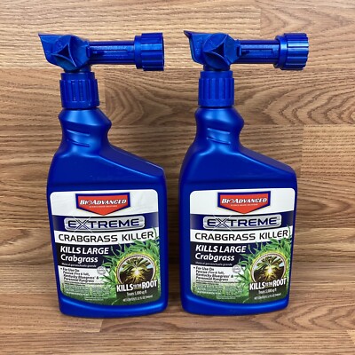 2 PACK BioAdvanced Extreme Crabgrass Weed Killer, 32 oz Ready To Use Spray 