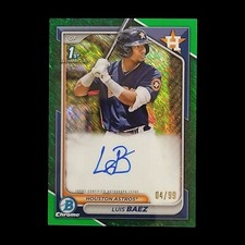 2024 Bowman Chrome Luis Baez Green Shimmer Refractor Auto /99 Autograph