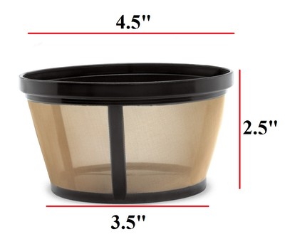 10-12 Permanent Coffee Filter with Solid Bottom for Coffee Coffeemakers