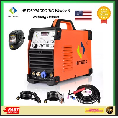 200A AC/DC TIG Welder 220V Digital MMA TIG Welding Machine with Pulse IGBT &Mask