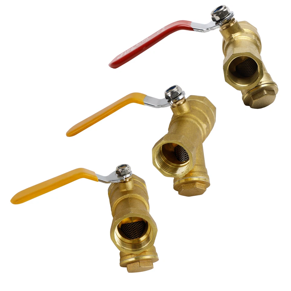 1/2" 3/4" 1" BSP Brass Y Type Strainer Filter Ball Valve Equal Female Thread - Image 4 of 4