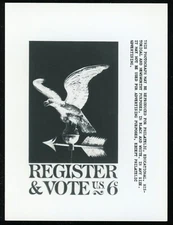 USA #1344 Register & Vote Issue A766 Photo Essay BW 3"x4" Publicity Card