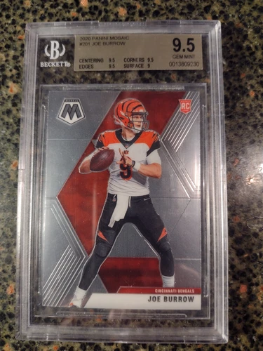 2020 Panini Mosaic Joe Burrow #201 Rookie RC - BGS 9.5 Gem Mint