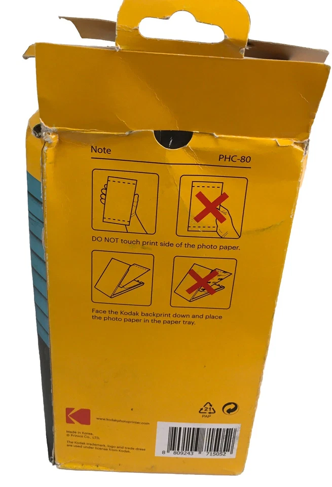 Kodak Cartridge & Paper For Kodak Photo Printer #PHC-80 Post Card Size - Image 3 of 4