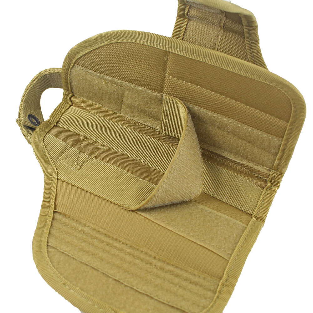 Stealth MOLLE Pistol Holster - Tactical Right-Hand Draw Holster For Handguns (Black)