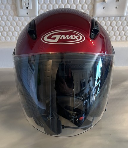 GMAX GM17S-SPC Helmet Open Face Coolmax Liner Speaker Pockets DOT Size XL (L2) - Picture 2 of 17