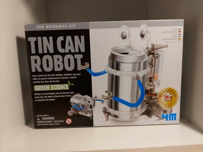 Tin Can Robot - Fun Mechanics Kit -4M Green Science - Ages 8+ - Brand NEW In Box