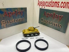 Vintage 1974 Lesney Matchbox Battle Kings K101 Army Sherman Tank (TRACKS ONLY)