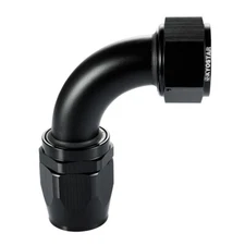 90 Degree AN20 20AN Swivel Oil Fuel Line Hose End Fitting Adaptor Black Aluminum