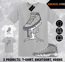 Shirt To Match AJ 9 Cool Grey Sneaker Matching Tee Drip Dripping 9s T-Shirt