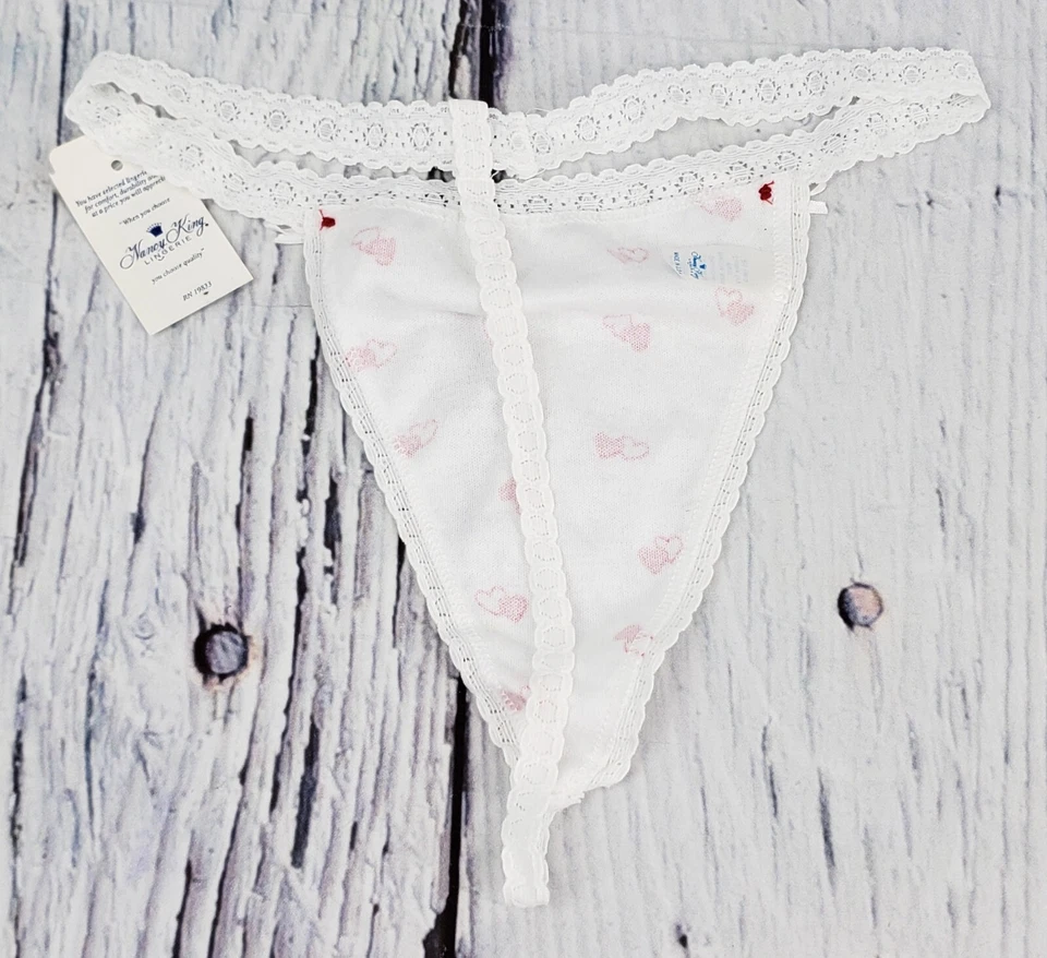 De Colección Nancy King Damas Tanga Panty Tanga Tanga en V Bikini Corazones Rojos Talla Única Foto 2 de 4