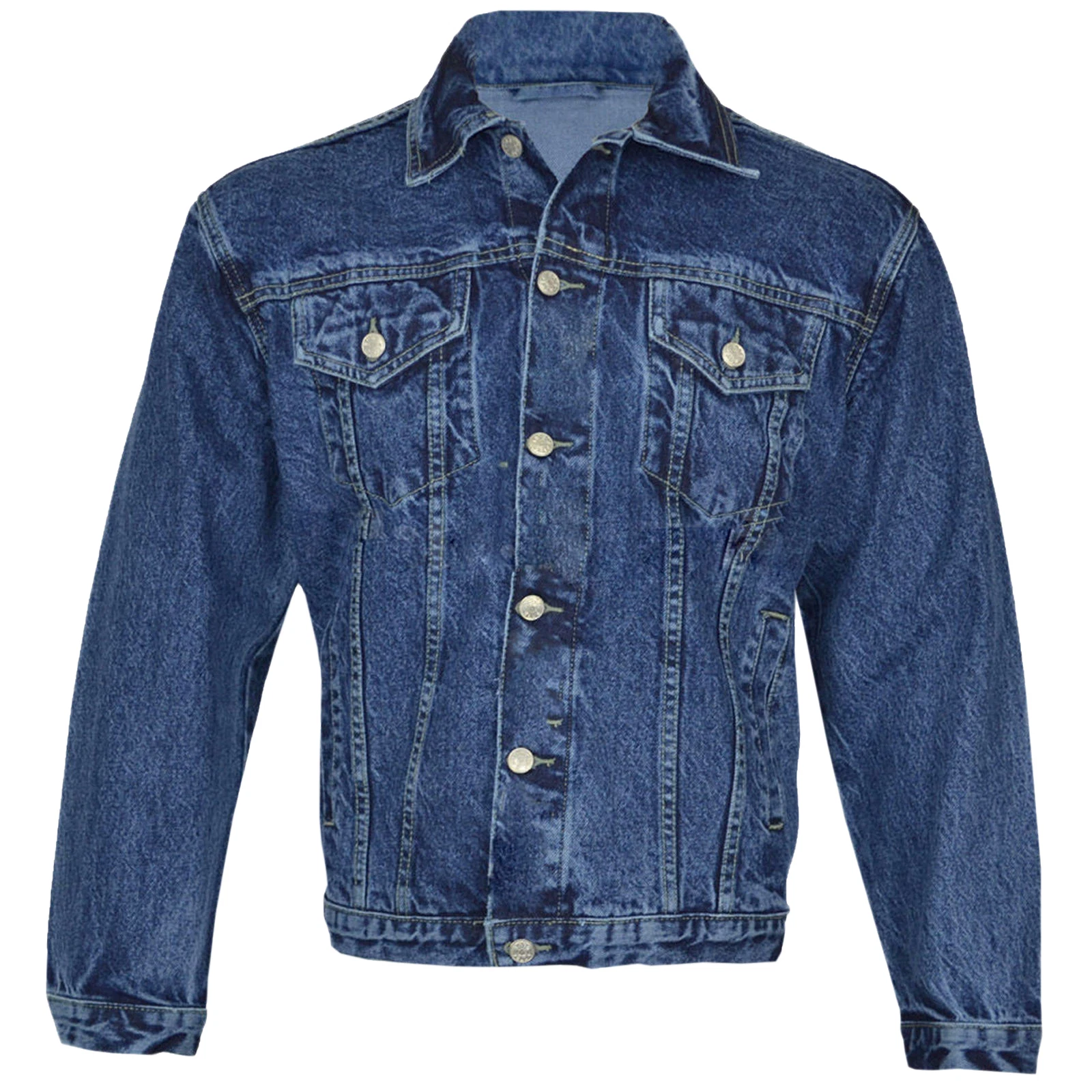 MENS DENIM JACKETS TRUCKER CLASSIC VINTAGE WORKWEAR WESTERN STONEWASH JEAN COAT
Opens in a new windo